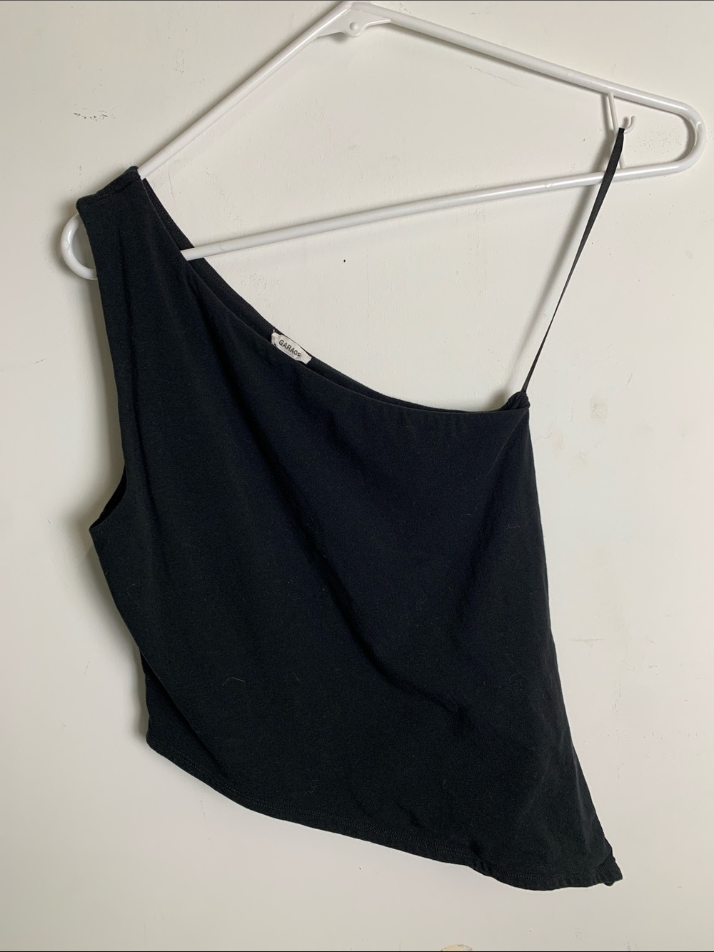 Garage Black One-Shoulder Asymmetric Camisole